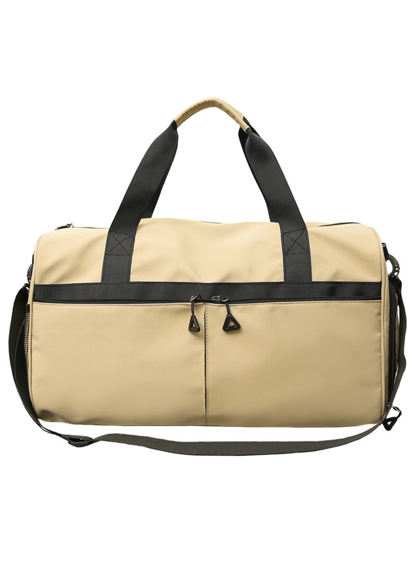 Qiccijoo Large Travel Duffel Bag for Men Women Sports Gym Bag Carry on Bag with Shoes Compartment and Wet Pocket,40L Weekend Overnight Luggage Bag Yoga Tote Bag(Brown)